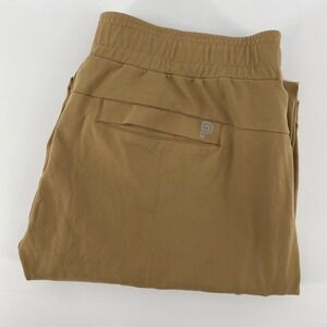 Public Rec Performance Mens 34 Tan Chino Jogger Pants Flat Front Elastic Waist